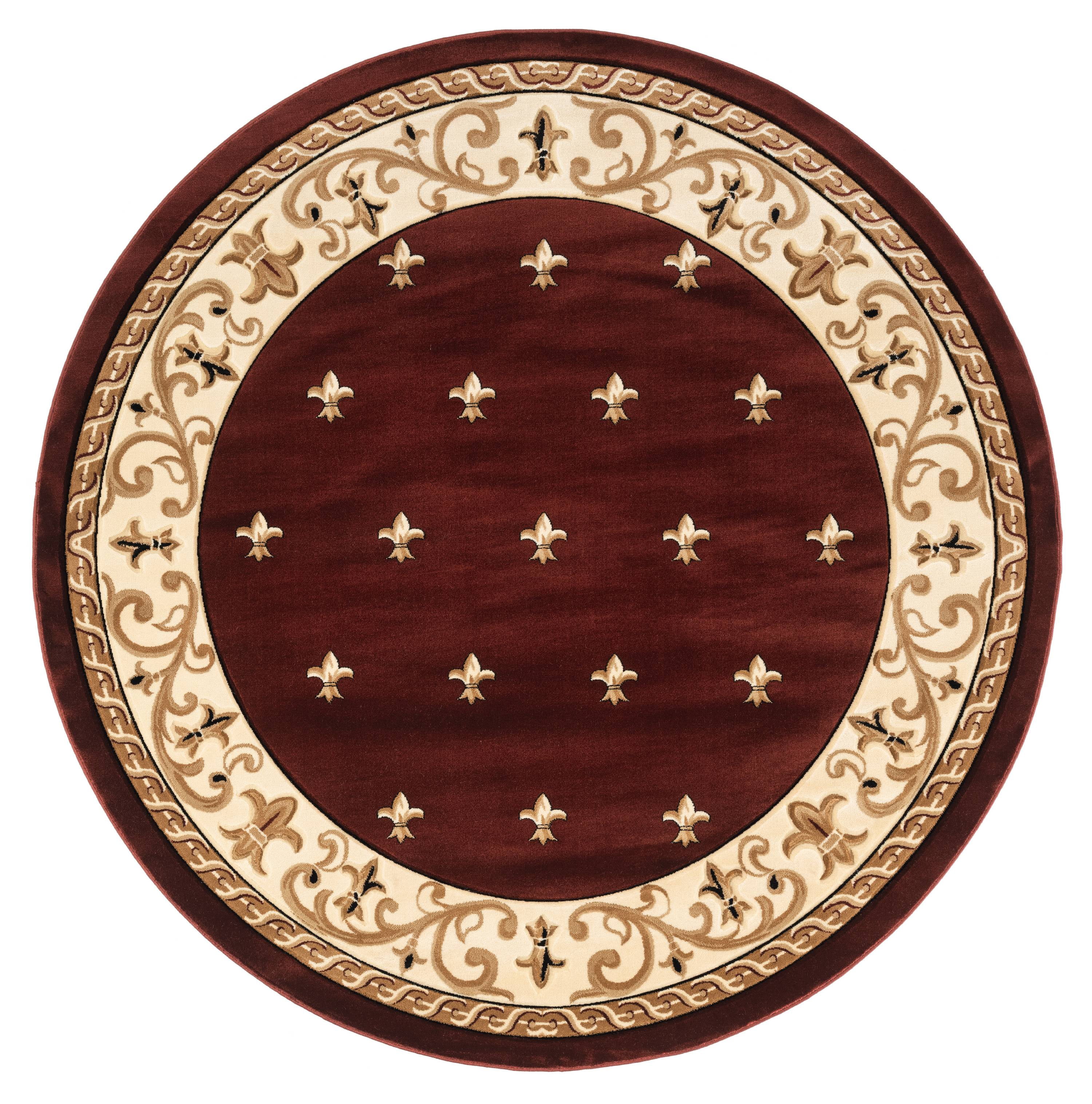 United Weavers Drachma Vesta Transitional Border Area Rug, Burgundy, 7'10" x 7'10"