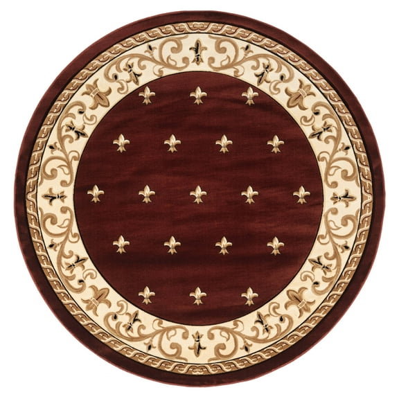 United Weavers Drachma Vesta Transitional Border Area Rug, Burgundy, 7'10" x 7'10"