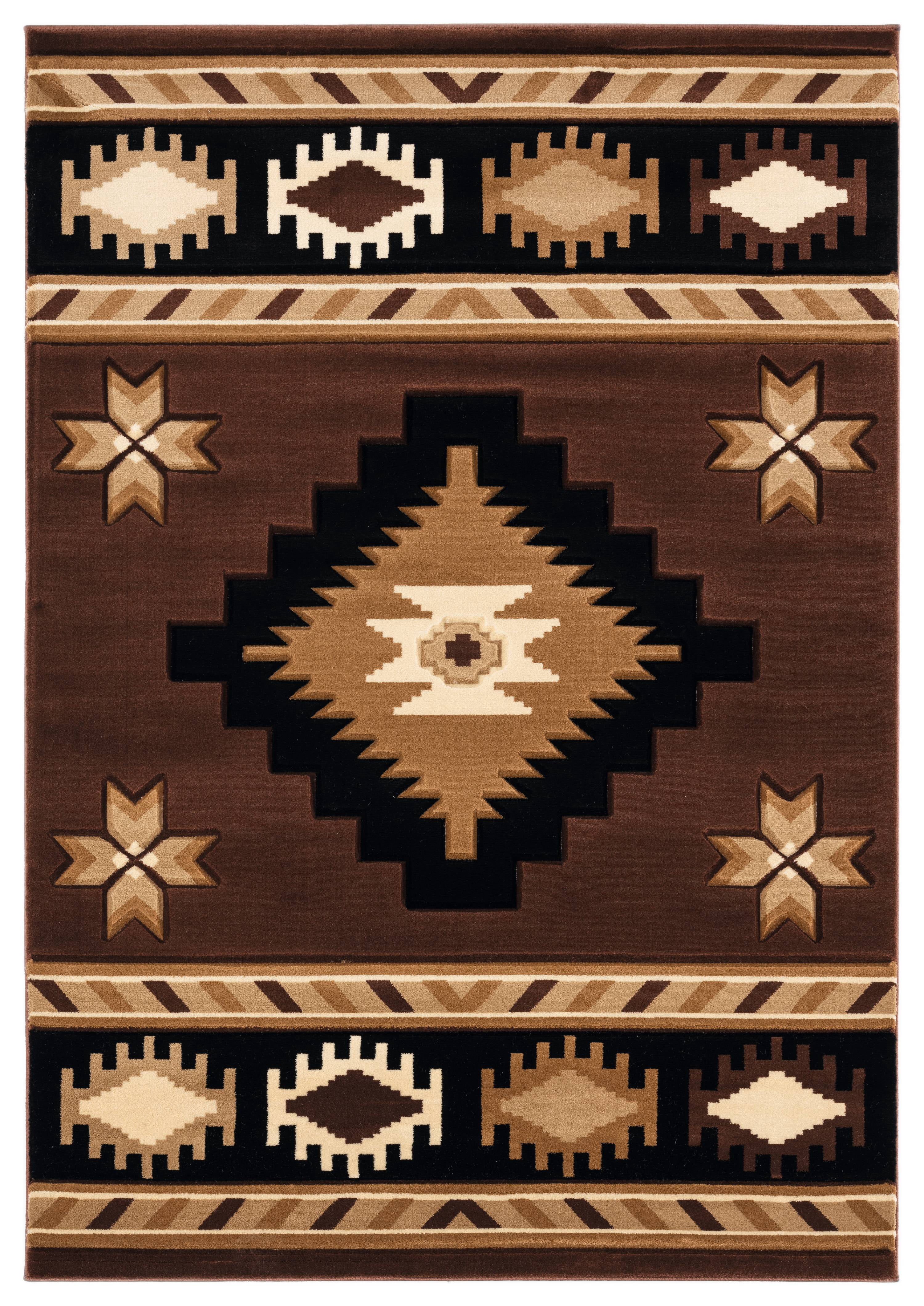 United Weavers Drachma Volos Southwestern Geometric Accent Rug, Brown, 2'7" x 4'2"