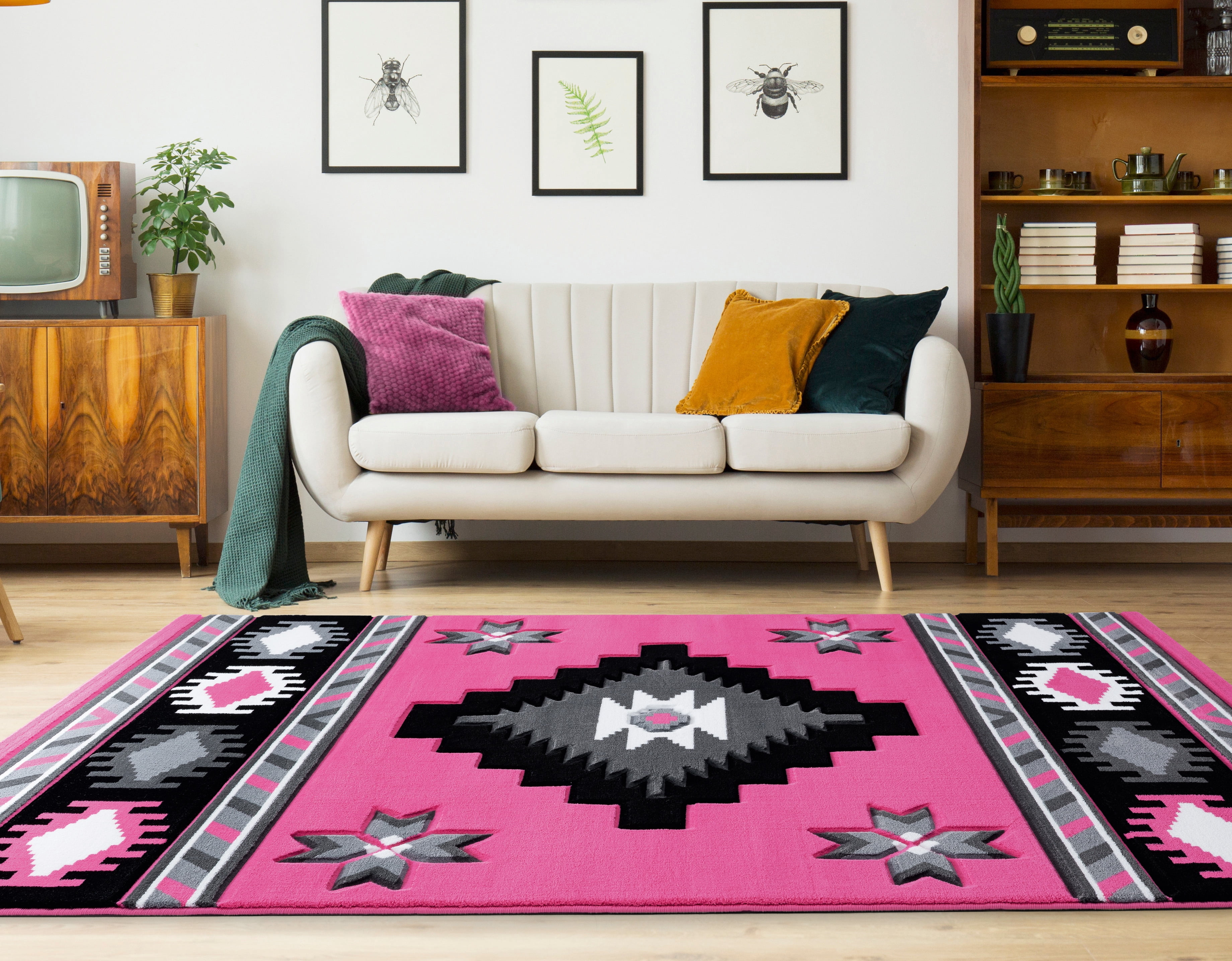 United Weavers Drachma Volos Southwestern Geometric Accent Rug, Pink, 1'10" x 2'8"