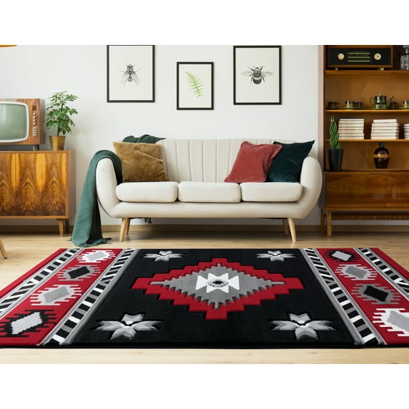 United Weavers Drachma Volos Southwestern Geometric Accent Rug, Red, 2'7" x 4'2"