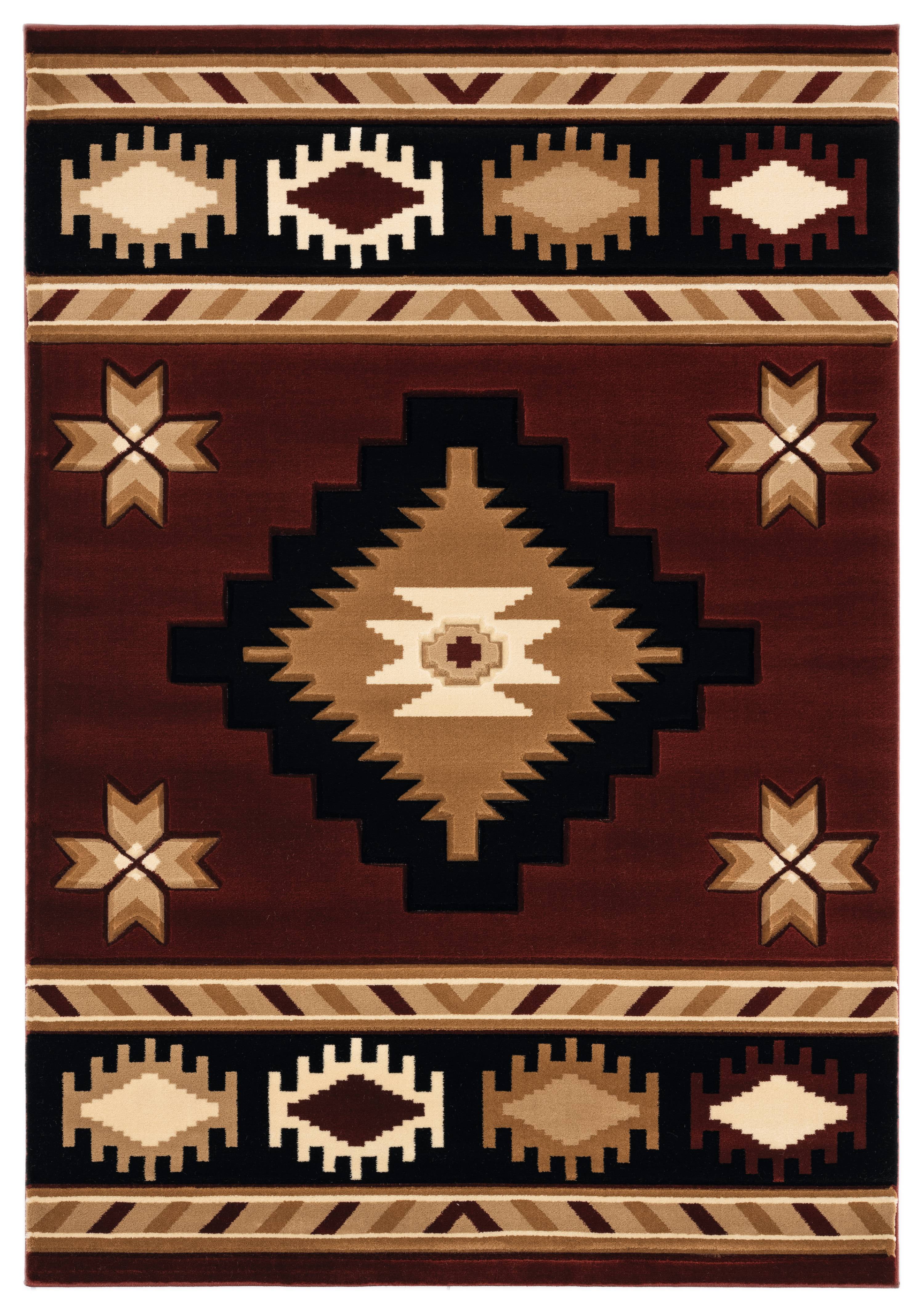 United Weavers Drachma Volos Southwestern Geometric Area Rug, Burgundy, 7'10" x 10'6"