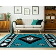 thumbnail image 1 of United Weavers Drachma Volos Southwestern Geometric Runner Rug, Turquoise, 2'7" x 7'4", 1 of 5