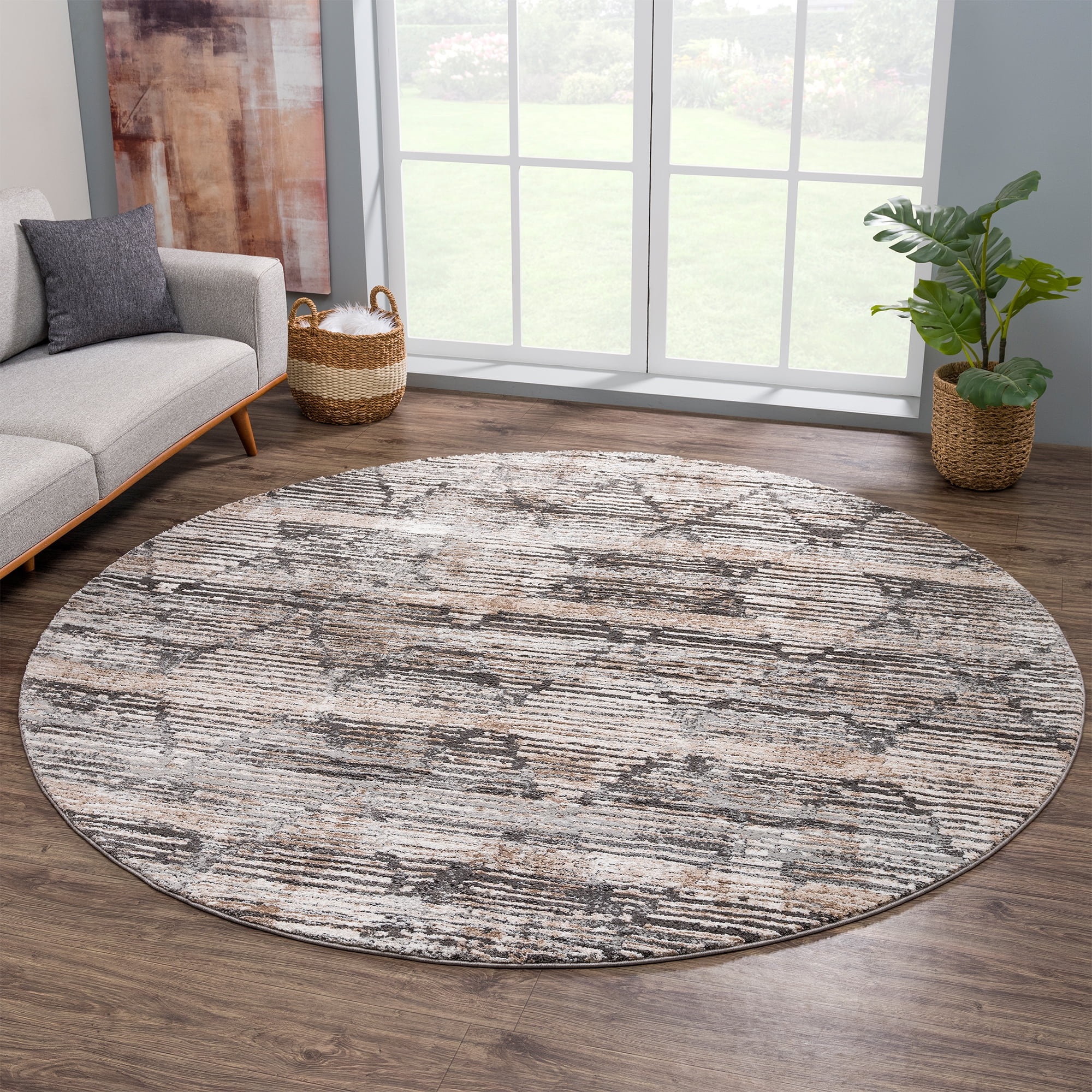 United Weavers Edinson Ines Contemporary Geometric Area Rug, Multi, 7'11" x 7'11"