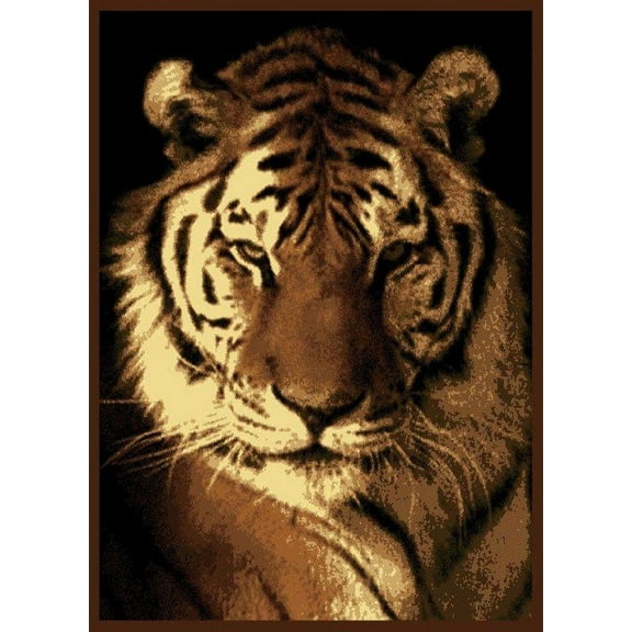 United Weavers Elements Noble Tiger Woven Polypropylene Area Rug, Multi, 5'3" x 7'2"