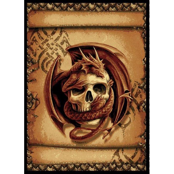 United Weavers Elements Snake Scull Woven Polypropylene Area Rug, Multi, 5'3" x 7'2"