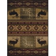 thumbnail image 1 of United Weavers Essence Bull Elk Lodge Multi Woven Polypropylene Area Rug, 1 of 4