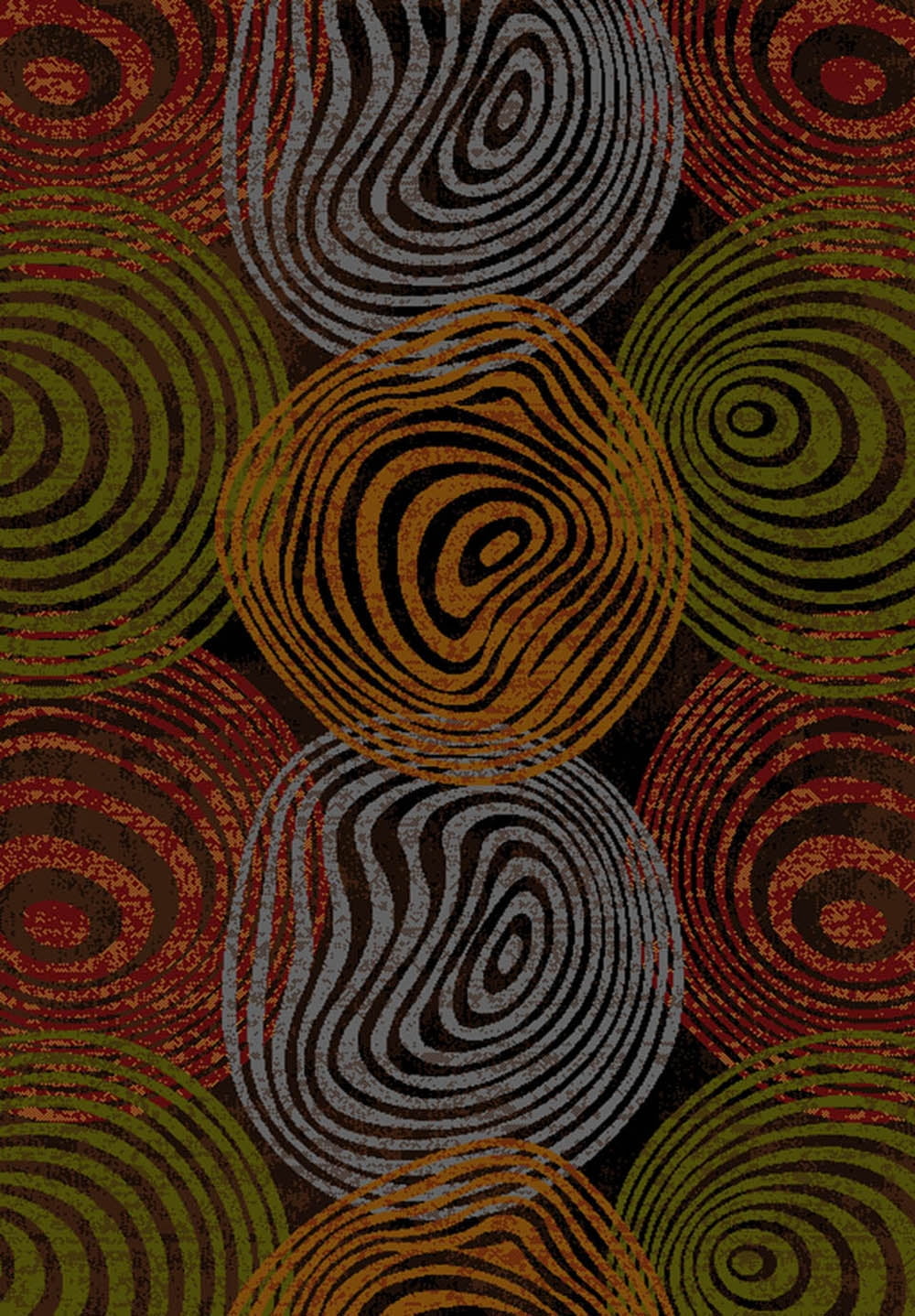 Abstract Multicolor Synthetic Rectangular Area Rug