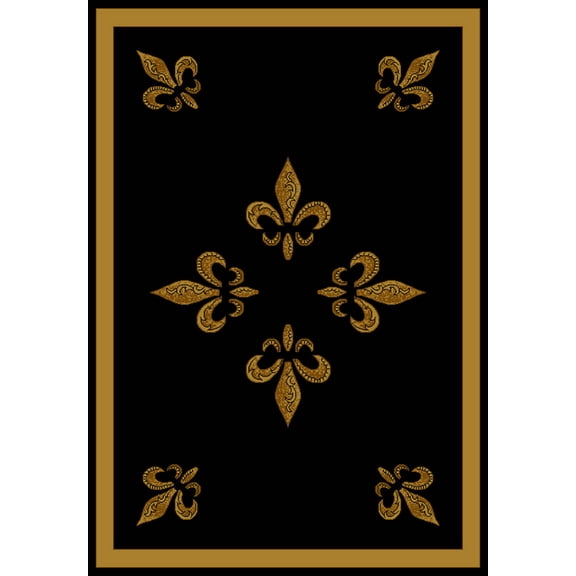 United Weavers Essence Marlee Black Woven Polypropylene Runner Rug, 1'10" x 7'2"