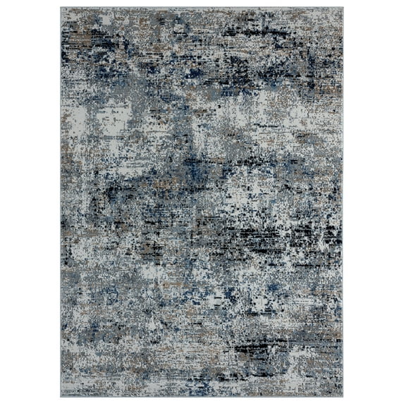 United Weavers Eternity Area Rug 4535 10160 Barcelona Blue Shaded Faded 7' 10 x 7' 10" Round