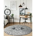 thumbnail image 1 of United Weavers Evolution Anura Transitional Medallion Round Area Rug, Cream, 7'10" x 7'10", 1 of 10