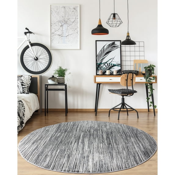 United Weavers Evolution Conner Contemporary Abstract Round Area Rug, Cream, 7'10" x 7'10"