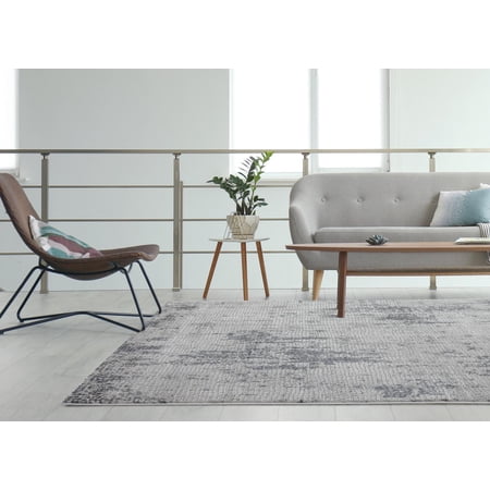 United Weavers Evolution Erebus Transitional Abstract Accent rug, Grey, 1'11" x 3'