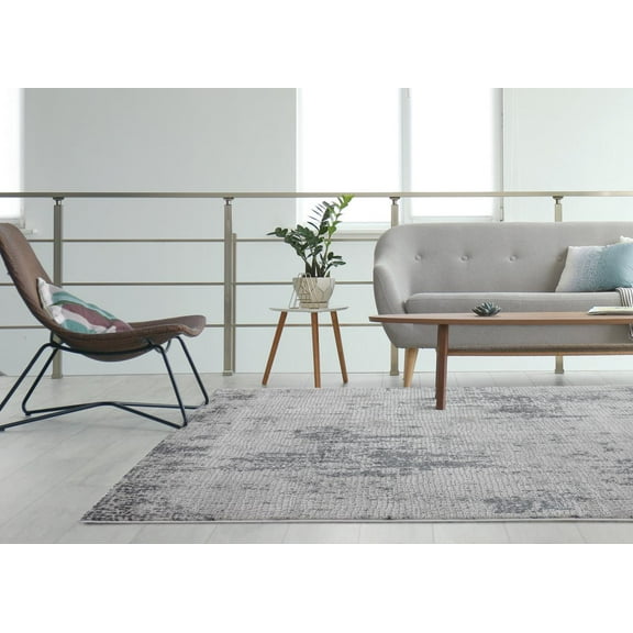 United Weavers Evolution Erebus Transitional Abstract Accent rug, Grey, 1'11" x 3'