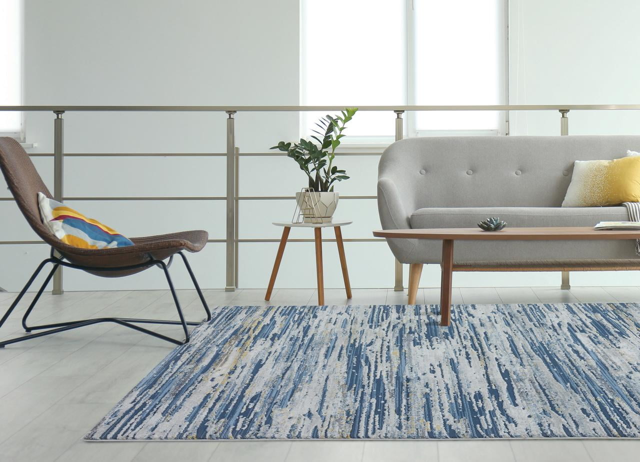 United Weavers Evolution Imperium Contemporary Abstract Area Rug, Blue, 9'10" x 13'2"