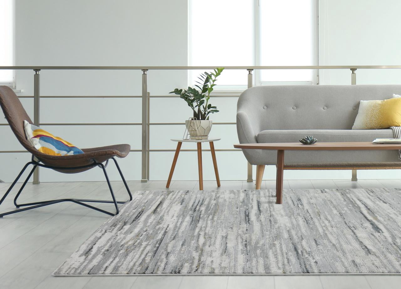 United Weavers Evolution Imperium Contemporary Abstract Runner Rug, Cream, 2'7" x 7'2"
