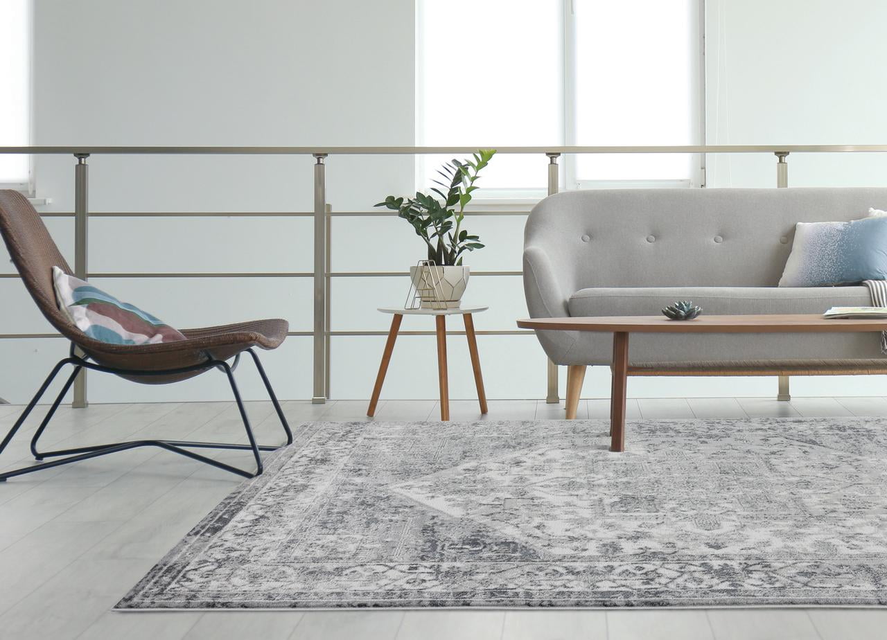 United Weavers Evolution Wraith Traditional Medallion Area Rug, Grey, 12'6" x 15'