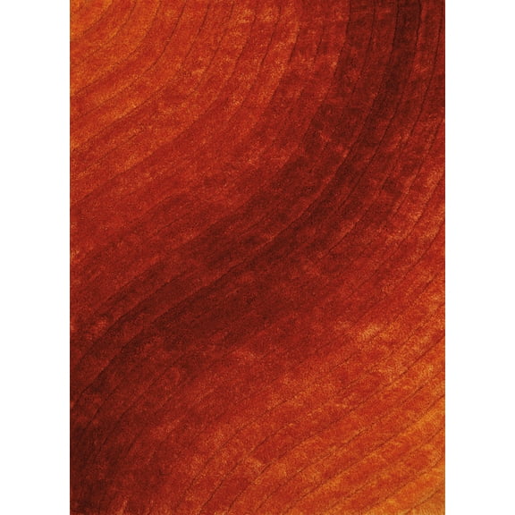 United Weavers Finesse Area Rug 2100 20638 Allure Burnt Orange Wavy Gradient 1' 10" x 3' Rectangle