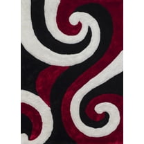 United Weavers Finesse Area Rug 2100 21430 Summit Red Whirls Waves 7' 10" x 10' 6" Rectangle