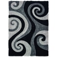 thumbnail image 1 of United Weavers Finesse Shag Area Rug 2100 21570 Chimes Black Wavy Whirls 5' 3" x 7' 2" Rectangle, 1 of 2