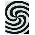 thumbnail image 1 of United Weavers Finesse Shag Area Rug 2100 21770 Pinnacle Black Waves Curves 1' 10" x 3' Rectangle, 1 of 3