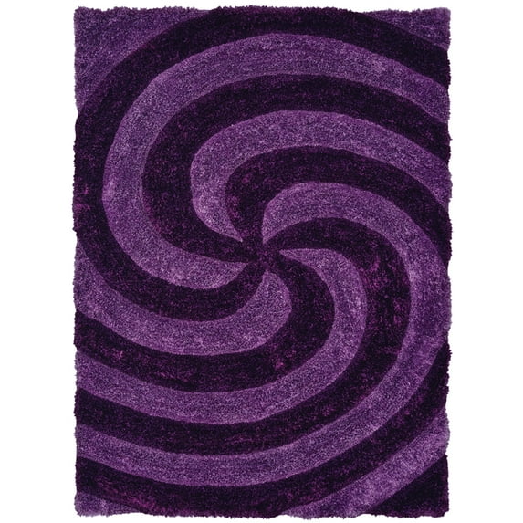 United Weavers Finesse Shag Area Rug 2100 21783 Pinnacle Violet Vines Waves 5' 3" x 7' 2" Rectangle