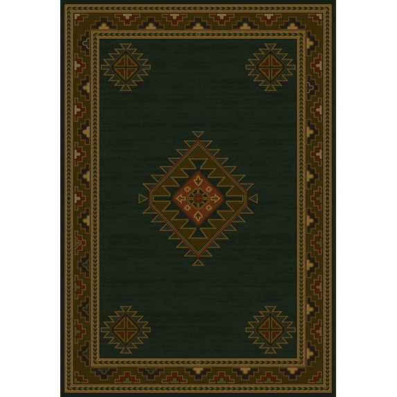 United Weavers Genesis Area Rug 130-52842 Laramie Hunter 1' 11" x 7' 4" Rectangle