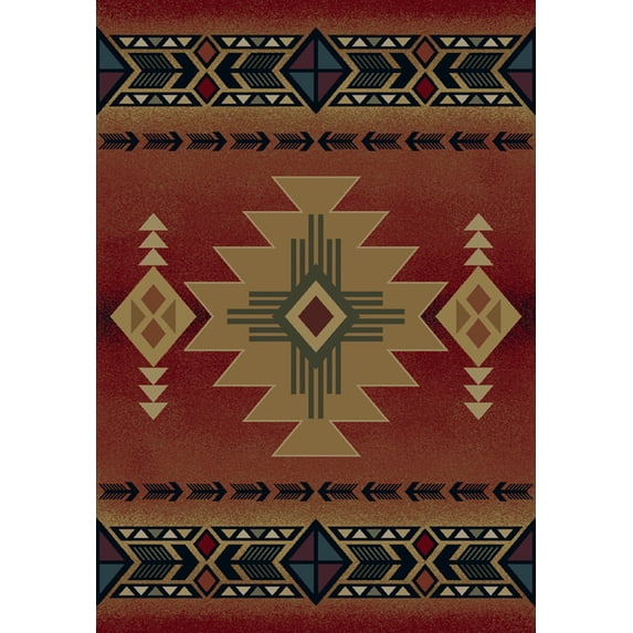United Weavers Genesis Area Rug 530-29236 Arizona Crimson 5' 3" x 7' 6" Rectangle