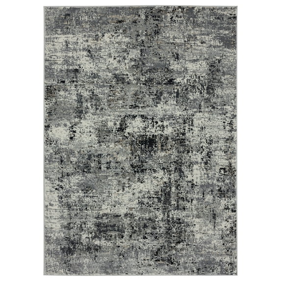 United Weavers Hyperion Calypso Transitional Abstract Runner Rug, Charcoal, 2'7" x 7'4"