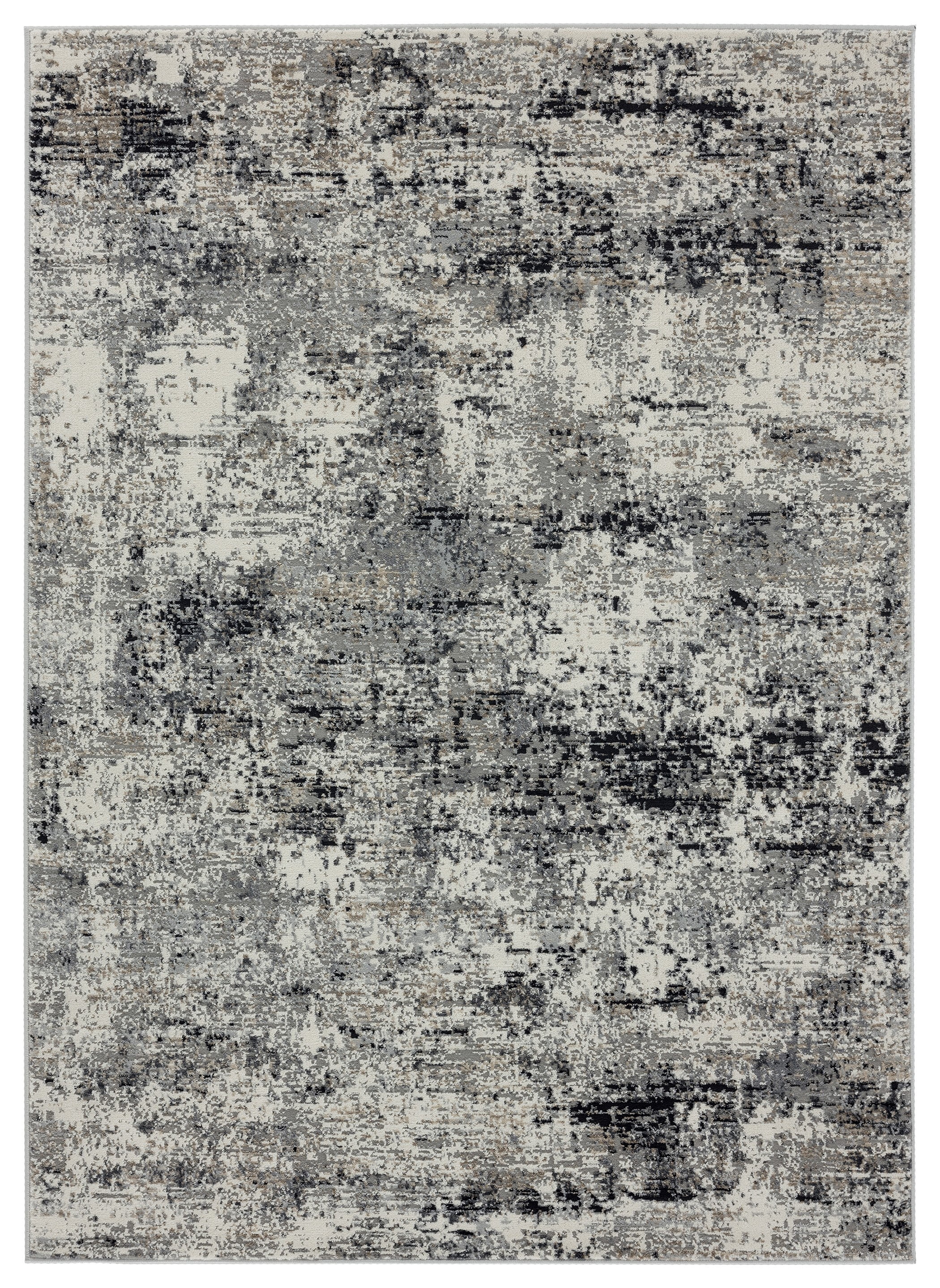 United Weavers Hyperion Enceladus Transitional Abstract Accent Rug, Charcoal, 1'11" x 3'