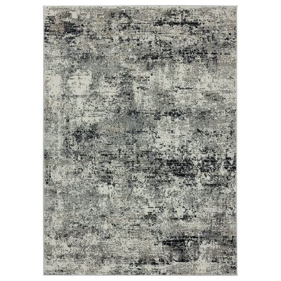 United Weavers Hyperion Enceladus Transitional Abstract Accent Rug, Charcoal, 1'11" x 3'