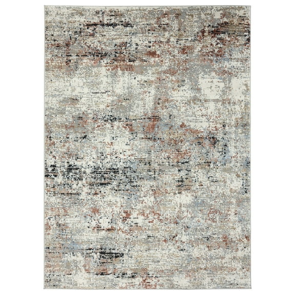 United Weavers Hyperion Enceladus Transitional Abstract Area Rug, Crimson, 9'10" x 13'2"