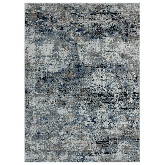 United Weavers Hyperion Enceladus Transitional Abstract Runner Rug, Blue, 2'7" x 7'4"