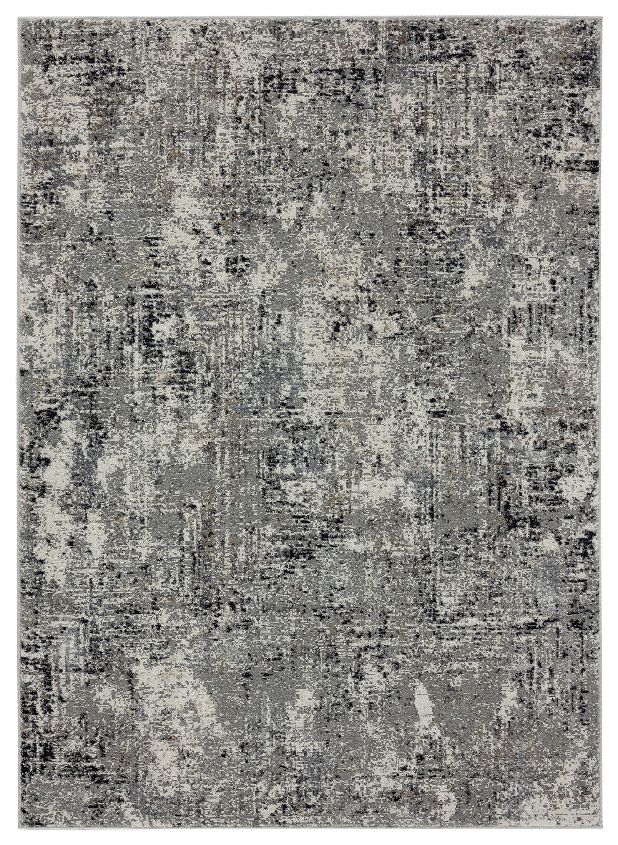 United Weavers Hyperion Telesto Transitional Abstract Round Area Rug, Charcoal, 7'10" x 7'10"