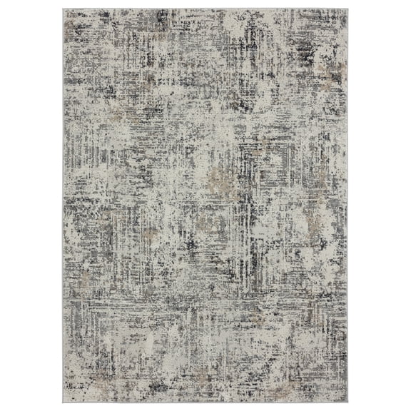 United Weavers Hyperion Telesto Transitional Abstract Round Area Rug, Wheat, 7'10" x 7'10"