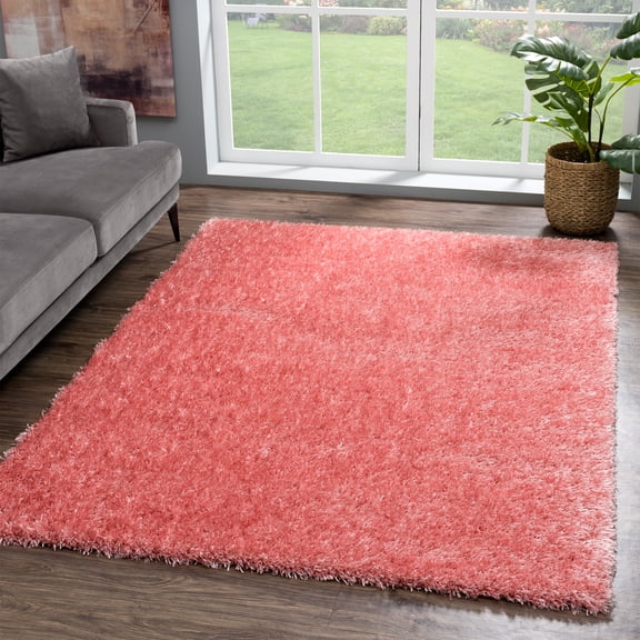 United Weavers Jouri Malak Contemporary Shag Area Rug, Blush, 7'10 x 10'6"