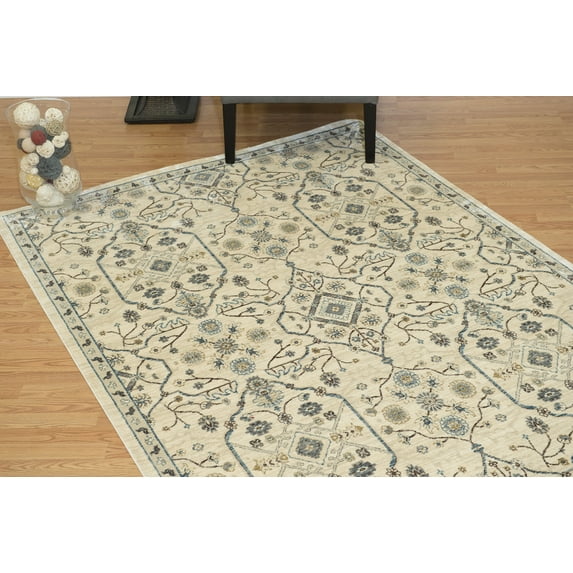 United Weavers Kilmarnock Avondale Distressed Bone Woven Polyester Area Rug or Runner