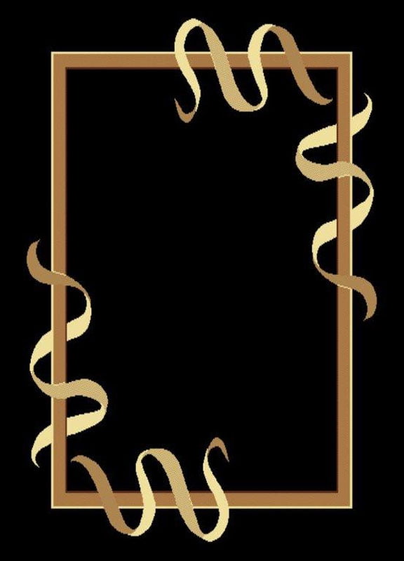United Weavers Legends Area Rug 910-04750 Ribbons Black Ribbon Border 5 ...