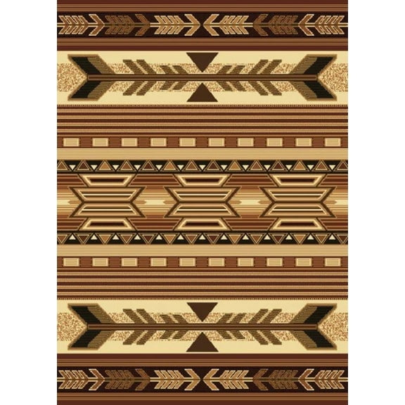 United Weavers Legends Area Rug 910-06750 Broken Arrow Black Arrows 5' 3" x 7' 2" Rectangle
