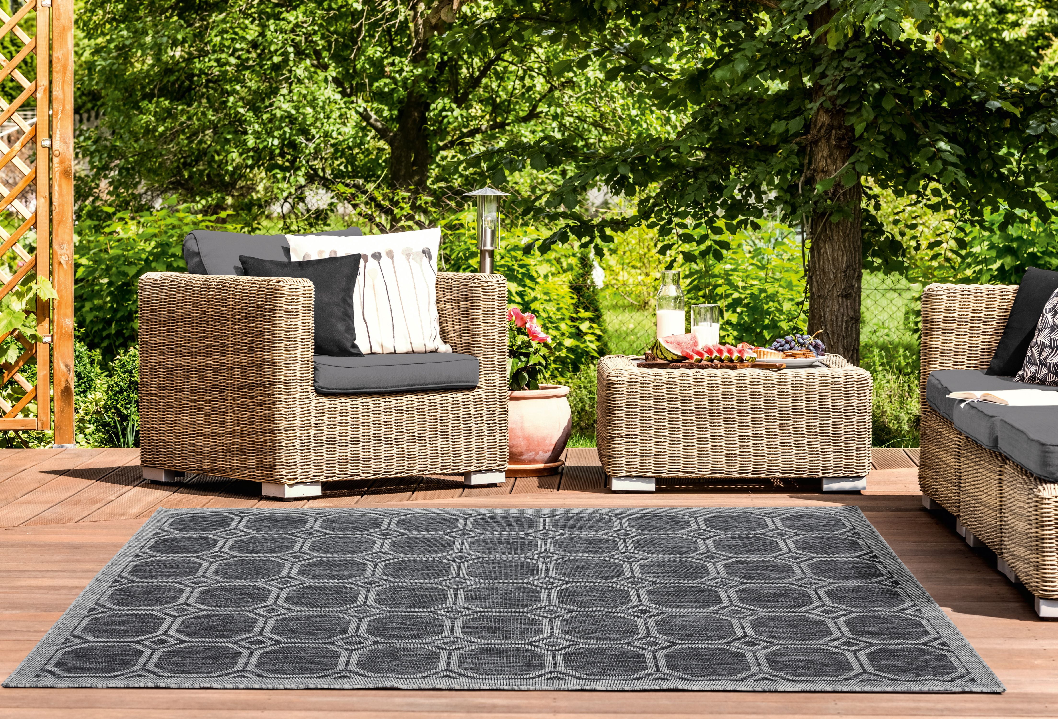 United Weavers Mali Madina Contemporary Geometric Area Rug, Black, 5'3" x 7'6"