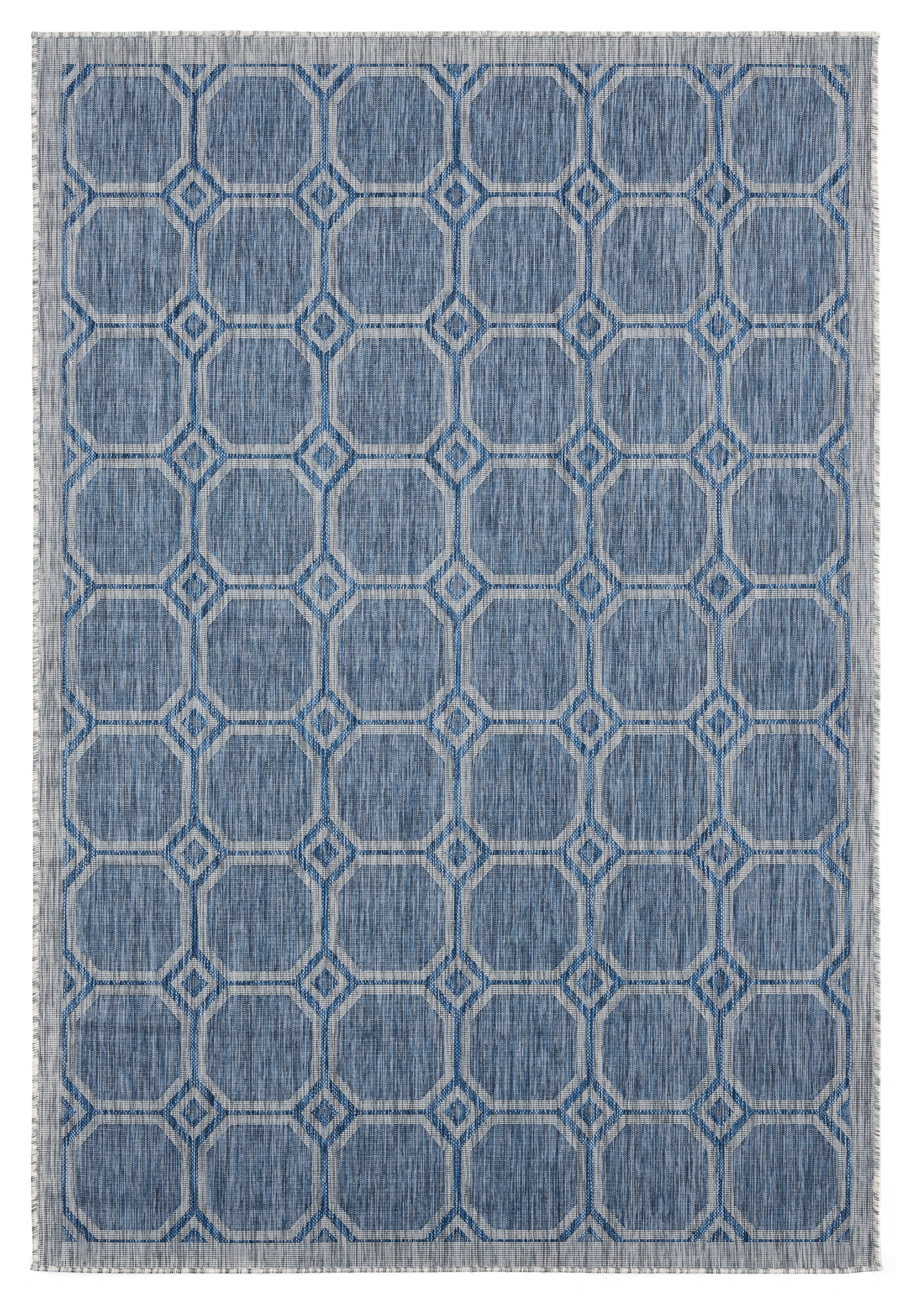 United Weavers Mali Madina Contemporary Geometric Area Rug, Blue, 5'3" x 7'6"