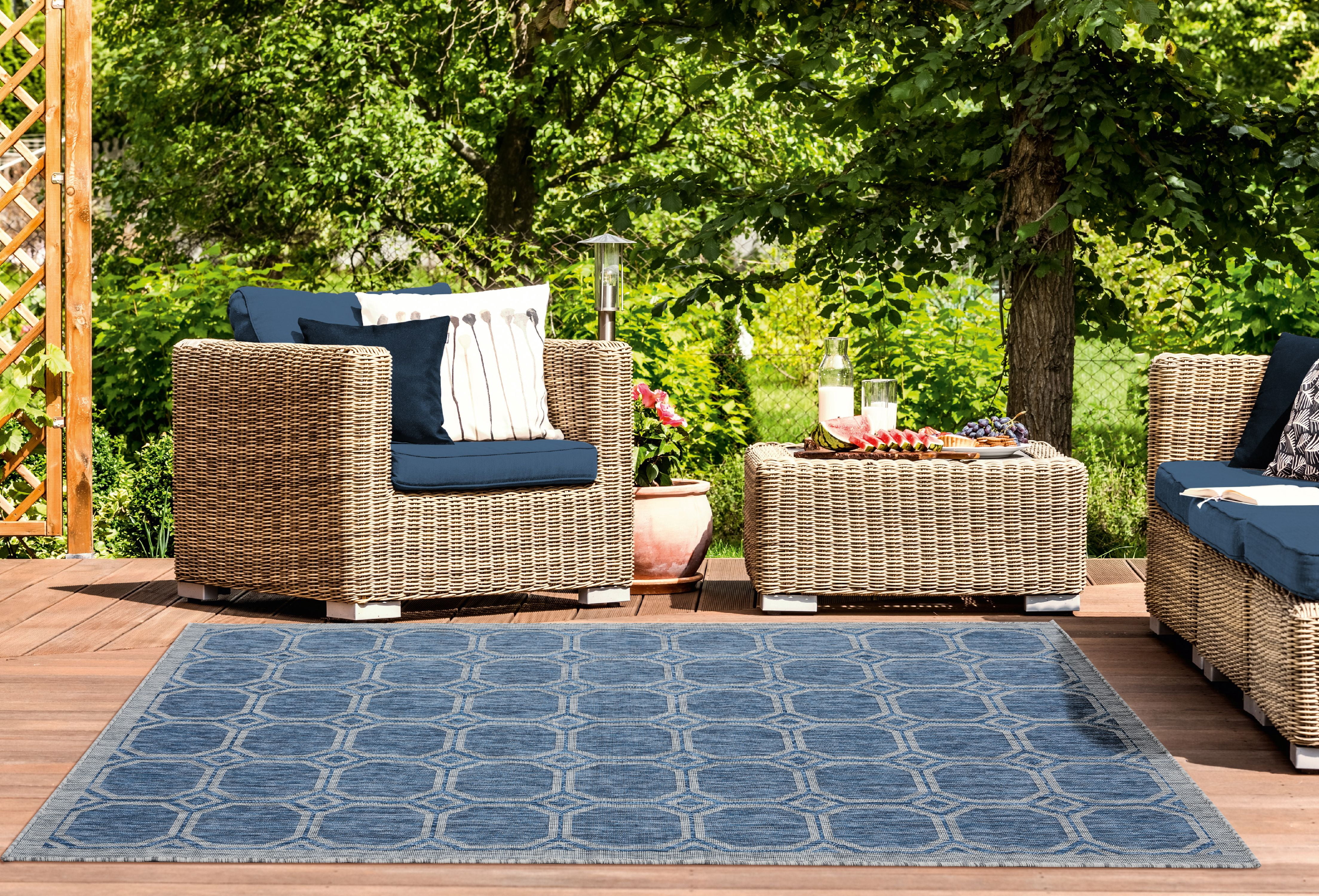 United Weavers Mali Madina Contemporary Geometric Area Rug, Blue, 7'10" x 10'6"