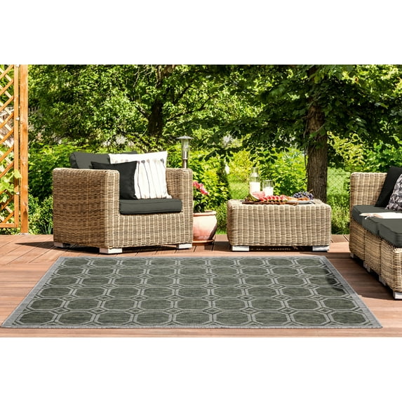 United Weavers Mali Madina Contemporary Geometric Area Rug, Green, 7'10" x 10'6"