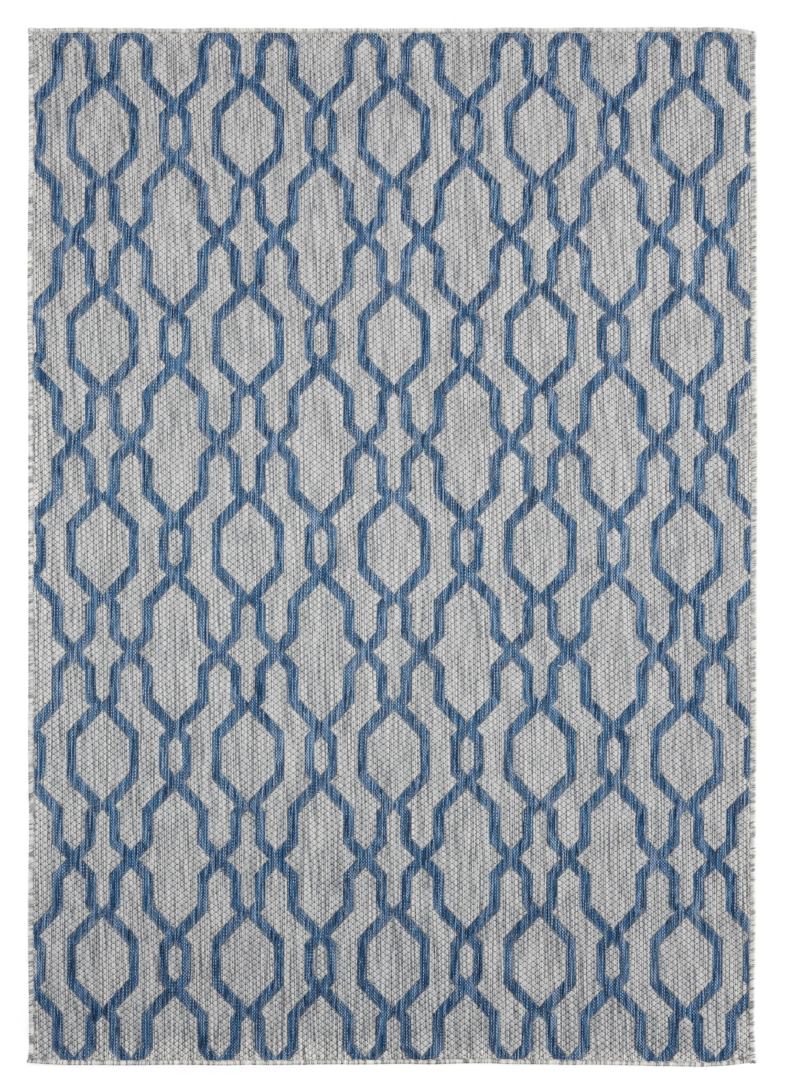 United Weavers Mali Valhalla Contemporary Geometric Area Rug, Blue, 5'3" x 7'6"