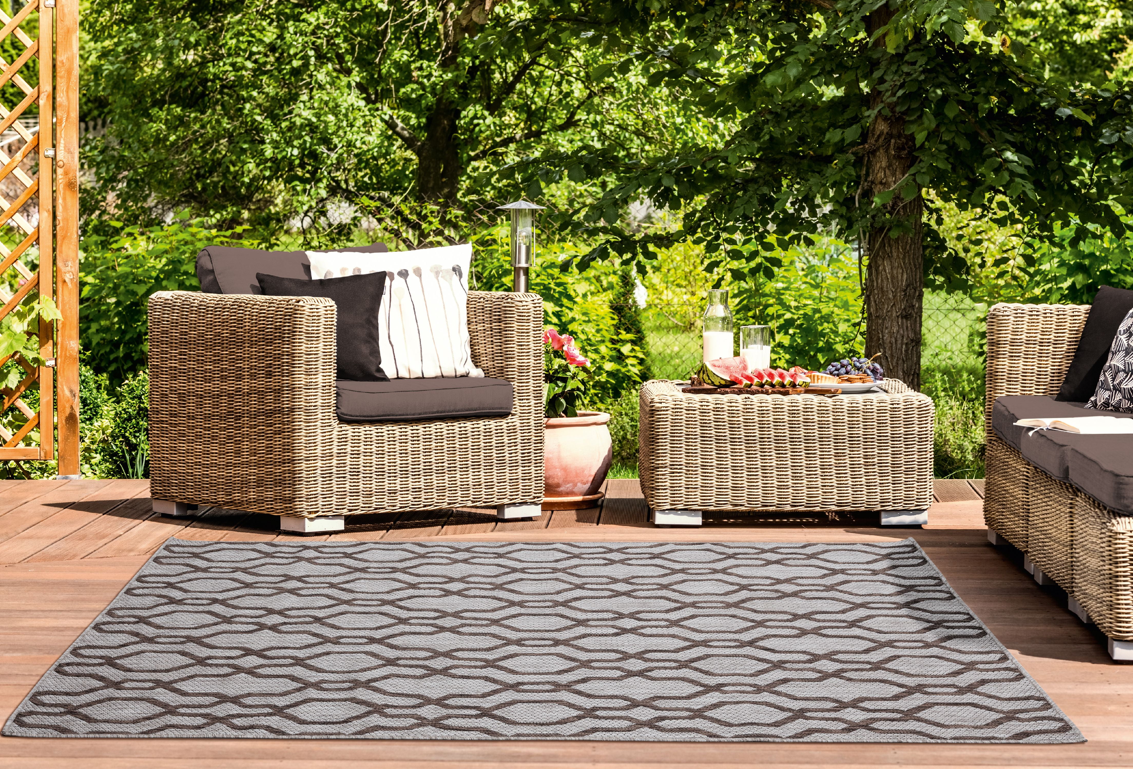 United Weavers Mali Valhalla Contemporary Geometric Area Rug, Brown, 5'3" x 7'6"