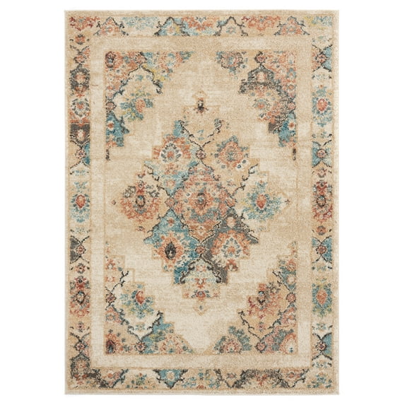 United Weavers Marrakesh Area Rug 3801 30590 Dame Cream Bordered Angular 9' 10" x 13' 2" Rectangle