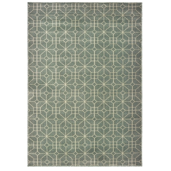 United Weavers Miami Area Rug 3003-40577 Delray Charcoal Lines Blocks