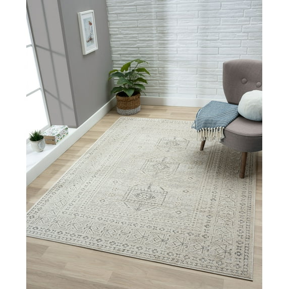 United Weavers Milana Cora Transitional Border Accent Rug, Taupe, 1'10" x 3'