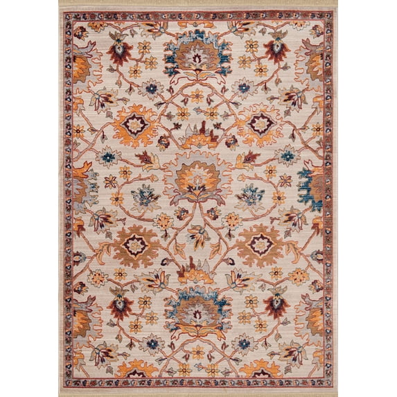United Weavers Monaco Area Rug 1950-10617 Le Grand Natural Vines Petals 2' 7" x 7' 6" Rectangle