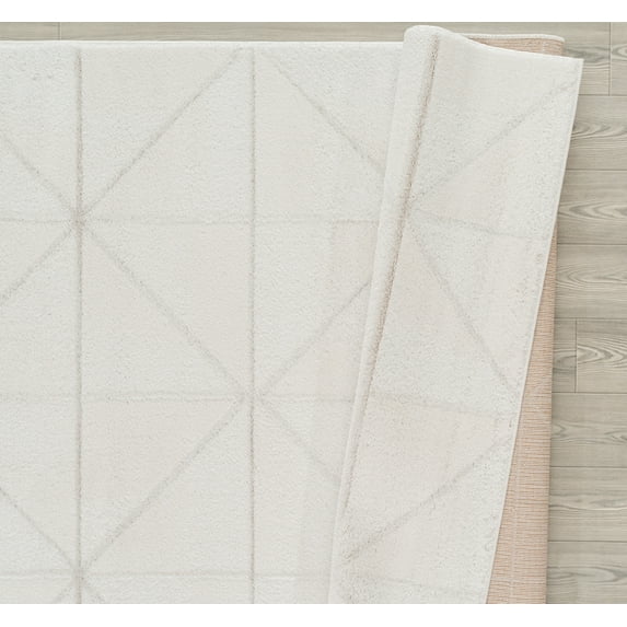 United Weavers Mystique Area Rug 1955-02299 Rune White Blocks Diagonal 1'10" x 7'2" Rectangle